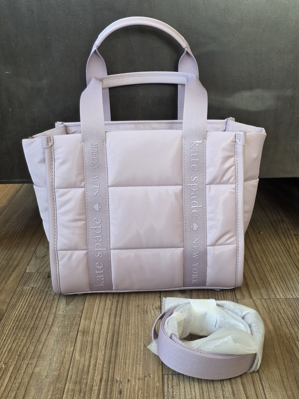 Kate Spade Kip Puffy Small Tote in Lavender Smoke